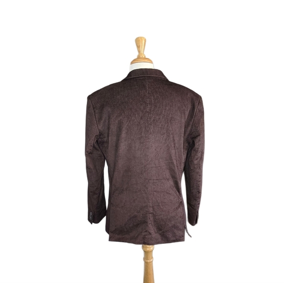 Guess Jeans Brown Corduroy Blazer Jacket L Vintage-Inspired Textured Sport Coat - Picture 2 of 8
